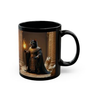 Black Mug Egyptian Cat Sorcerer