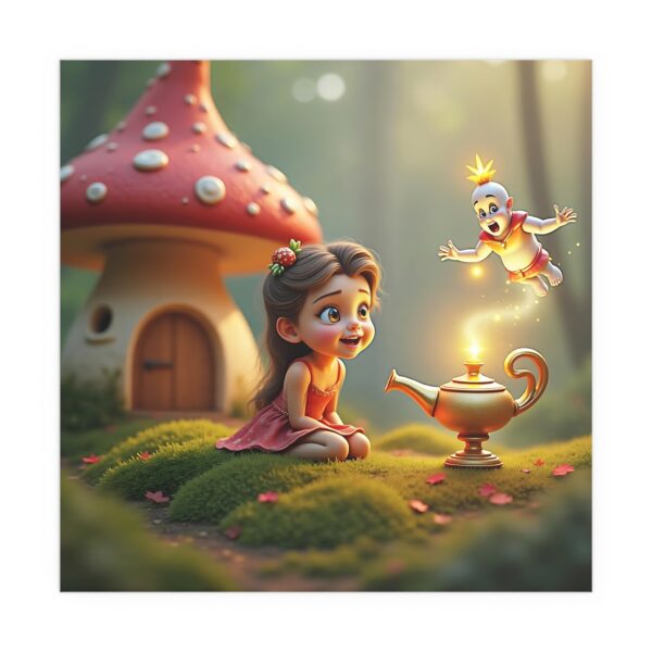 Whimsical Silk Poster Art, Fairy Tale Home Decor, Magical Wall Art, Kid's Room Decor, Enchanted Print for Children - Image 4