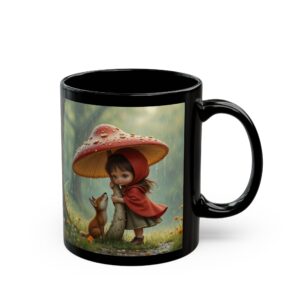 Whimsical Fantasy Mug, Cute Animal and Fairy Illustration, Gift for Nature Lovers, Cozy Coffee Mug, Children’s Room Decor