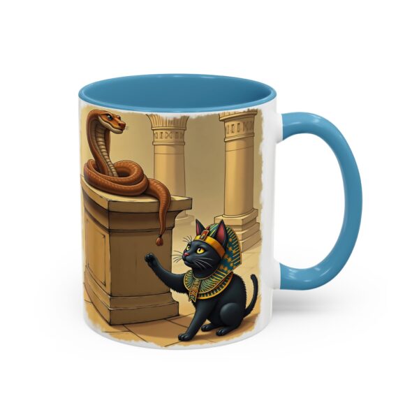 Ancient Egypt Cat Coffee Mug | Anubis and Snake Design | Black Accent Mugs for Cat Lovers, Gift for Holidays, Unique Kitchen Decor - Image 18