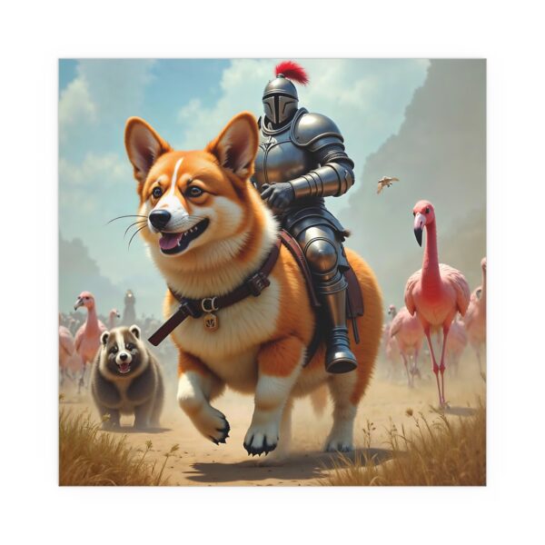 Corgi Knight Silk Poster, Whimsical Art Print for Pet Lovers, Fun Home Decor, Unique Gift for Dog Lovers, Ideal for Kids' Rooms - Image 7