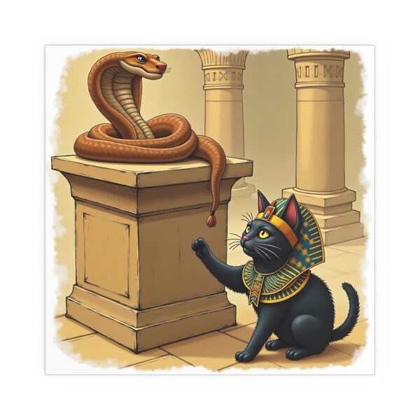 Egyptian Cat Wall Art, Indoor and Outdoor Silk Posters, Home Decor, Cat Lover Gift, Unique Art Print, Animal Illustration - Image 10