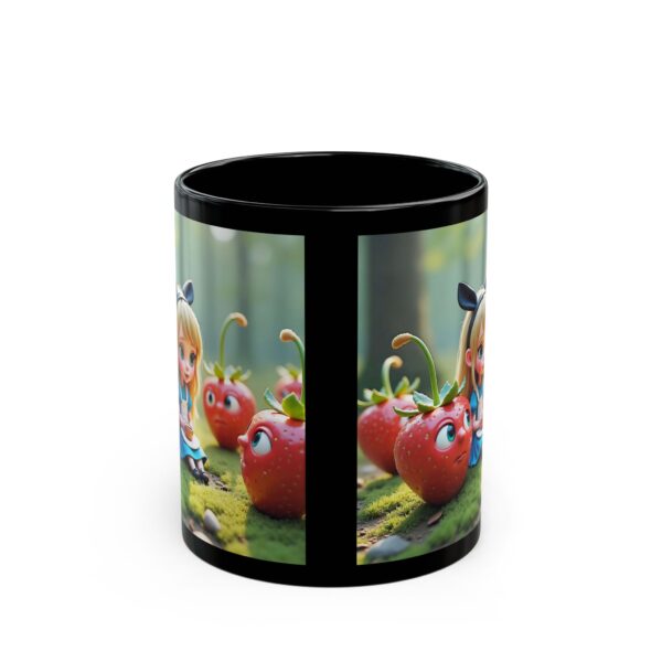 Whimsical Alice Mug - Cute Black Coffee Cup, Gift for Kids, Fantasy Drinkware, Unique Home Decor, Perfect for Birthdays - Image 2