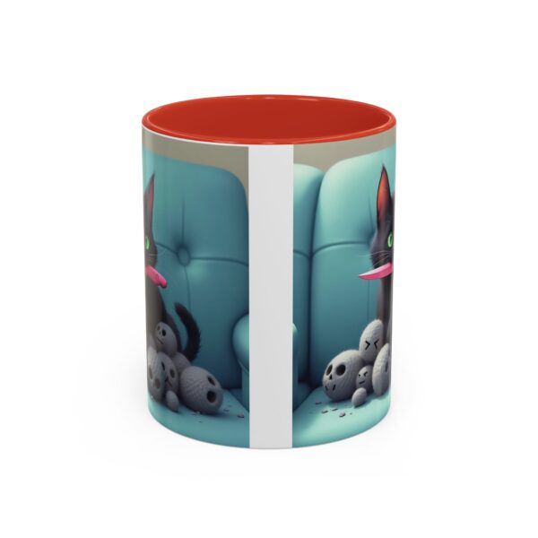 Cat Lover's Accent Coffee Mug - Fun Kitty Design, Gift for Cat Owners, Pet Lover's Coffee Cup, Halloween Decor, Unique Cat Gift - Image 13