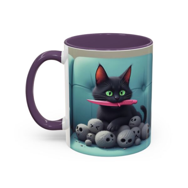 Cat Lover's Accent Coffee Mug - Fun Kitty Design, Gift for Cat Owners, Pet Lover's Coffee Cup, Halloween Decor, Unique Cat Gift - Image 27