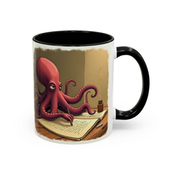 Whimsical Octopus Writing Mug | Artistic Coffee Mug, Gift for Writers, Ocean Lover's Mug, Unique Tea Cup, Fun Desk Accessory - Image 3