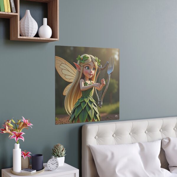 Whimsical Fairy Silk Poster, Enchanting Leafy Decor, Nature-Inspired Wall Art for Kids, Playroom, or Nursery - Image 8