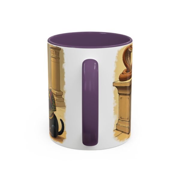 Ancient Egypt Cat Coffee Mug | Anubis and Snake Design | Black Accent Mugs for Cat Lovers, Gift for Holidays, Unique Kitchen Decor - Image 28