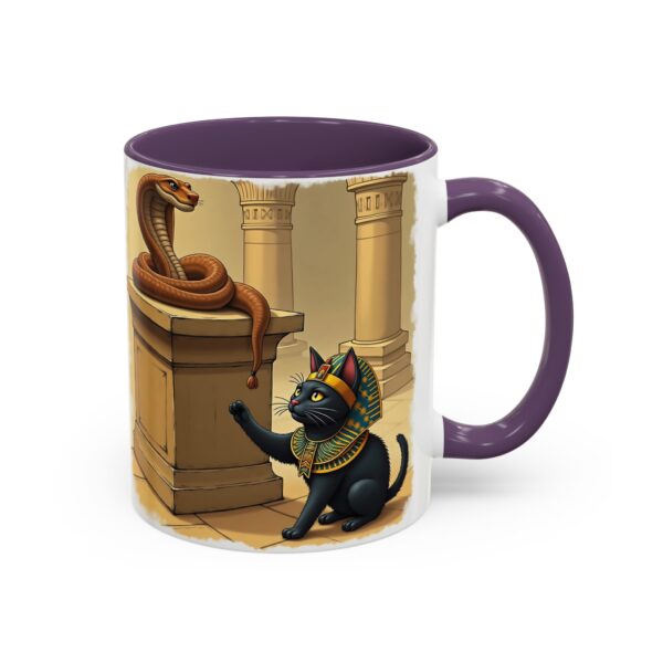 Ancient Egypt Cat Coffee Mug | Anubis and Snake Design | Black Accent Mugs for Cat Lovers, Gift for Holidays, Unique Kitchen Decor - Image 26