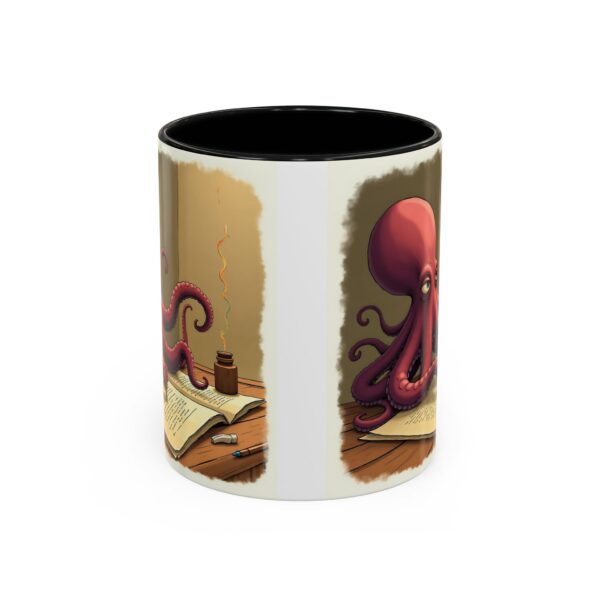 Whimsical Octopus Writing Mug | Artistic Coffee Mug, Gift for Writers, Ocean Lover's Mug, Unique Tea Cup, Fun Desk Accessory - Image 2