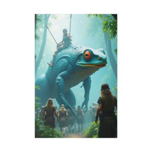 Fantasy Frog Canvas Art Print, Home Decor, Wall Art, Unique Gift, Nature Inspired, Adventure Theme