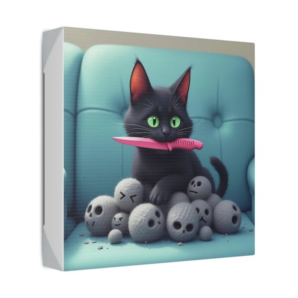 Playful Cat Canvas Wall Art, Cute Cat Decor, Whimsical Pet Print, Cat Lovers Gift, Fun Home Decor - Image 6