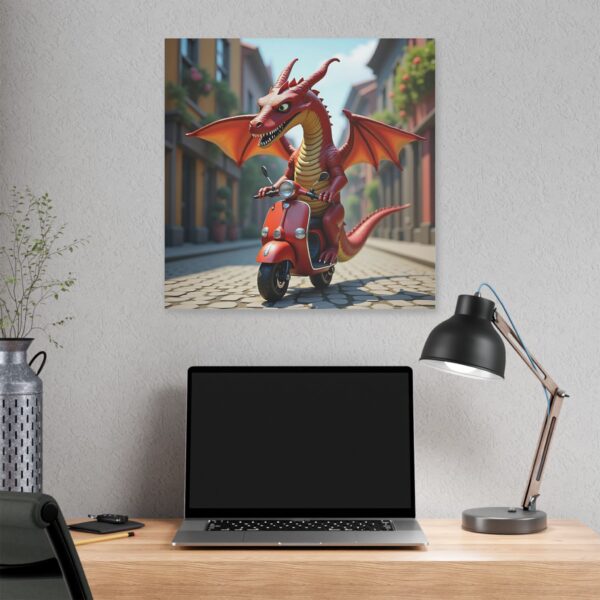 Whimsical Dragon Art Canvas Print, Fantasy Wall Decor, Vibrant Dragon Artwork, Unique Gift for Art Lovers, Fun Home Decoration - Image 16