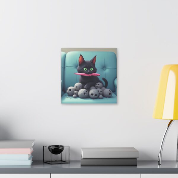 Playful Cat Canvas Wall Art, Cute Cat Decor, Whimsical Pet Print, Cat Lovers Gift, Fun Home Decor - Image 11