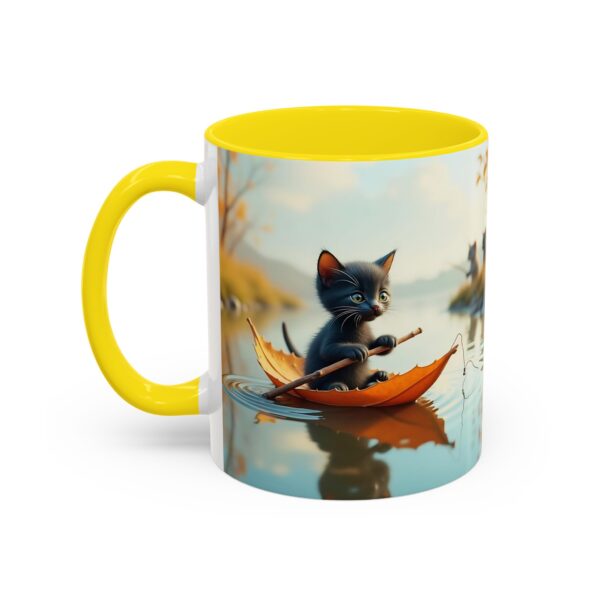Whimsical Cat Coffee Mug - Black Accent, Perfect for Cat Lovers, Fall Decor, Cute Gift for Her, Cozy Mornings - Image 31