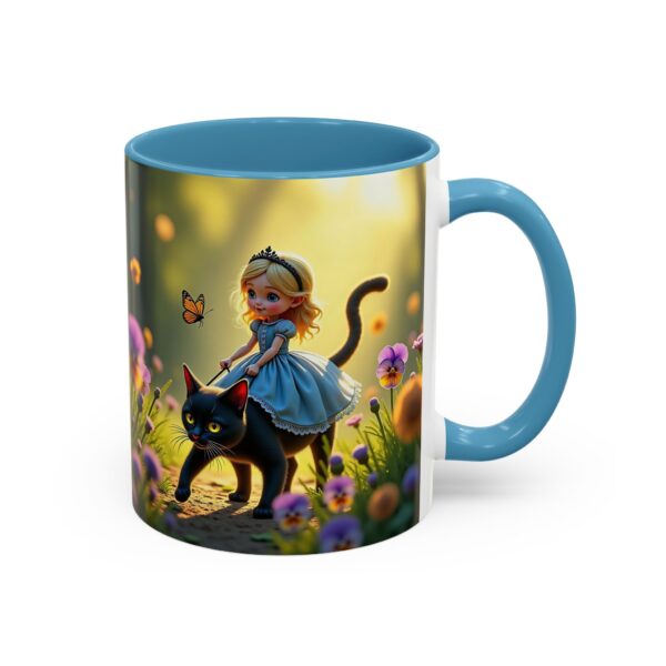 Charming Cat & Girl Coffee Mug, Floral Mug, Cat Lover Gift, Alice in Wonderland Theme, Unique Kitchen Decor, Cute Drinkware - Image 18