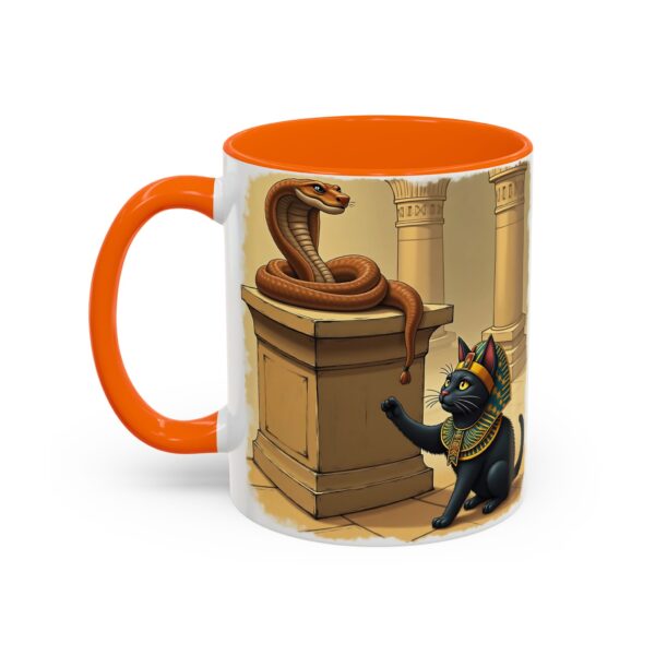 Ancient Egypt Cat Coffee Mug | Anubis and Snake Design | Black Accent Mugs for Cat Lovers, Gift for Holidays, Unique Kitchen Decor - Image 23