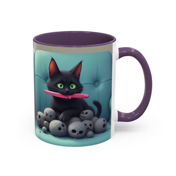 Cat Lover's Accent Coffee Mug - Fun Kitty Design, Gift for Cat Owners, Pet Lover's Coffee Cup, Halloween Decor, Unique Cat Gift - Image 26