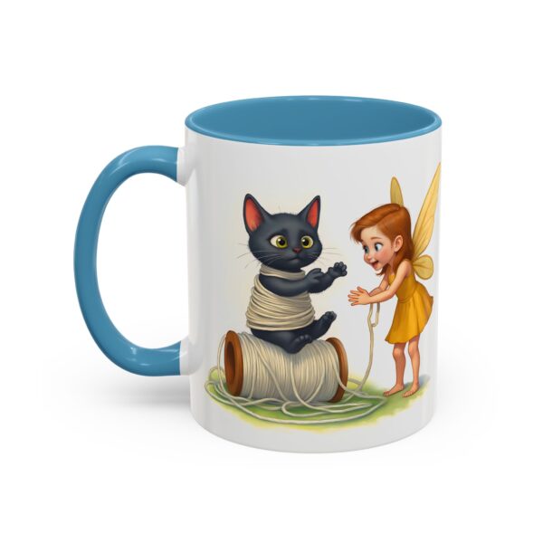 Whimsical Fairy and Cat Coffee Mug, Cute Cat Mug, Gift for Cat Lovers, Fairy Tale Mug, Fantasy Lover's Drinkware - Image 19