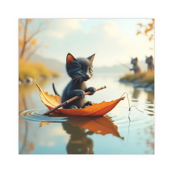 Charming Cat Silk Poster, Cat Wall Art, Cute Home Decor, Animal Lover Gift, Indoor Outdoor Wall Art - Image 7