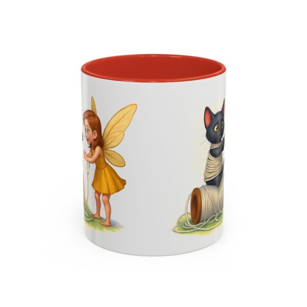 Whimsical Fairy and Cat Coffee Mug, Cute Cat Mug, Gift for Cat Lovers, Fairy Tale Mug, Fantasy Lover's Drinkware - Image 13