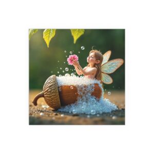Enchanted Fairy Silk Poster, Whimsical Wall Art, Magical Decor, Kids Room Decoration, Nature-Inspired Gift