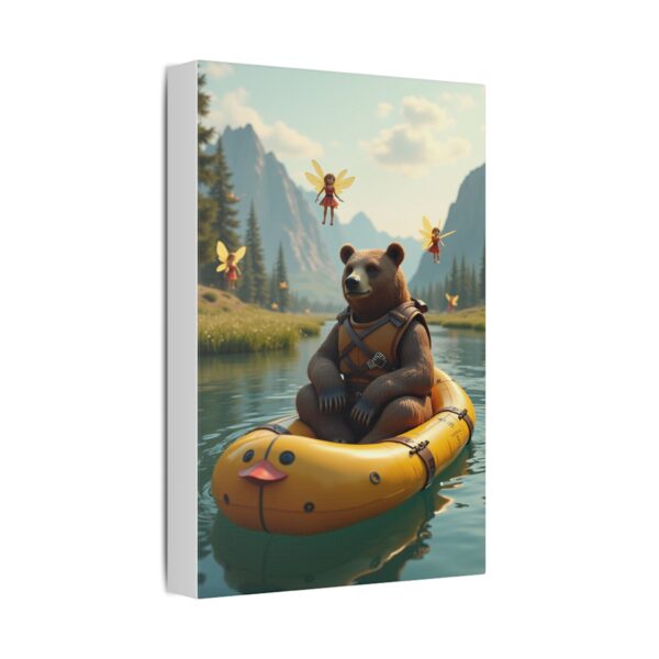 Canvas Print - Bear and Fairies in Jelly River Fantasy Scene - Image 2