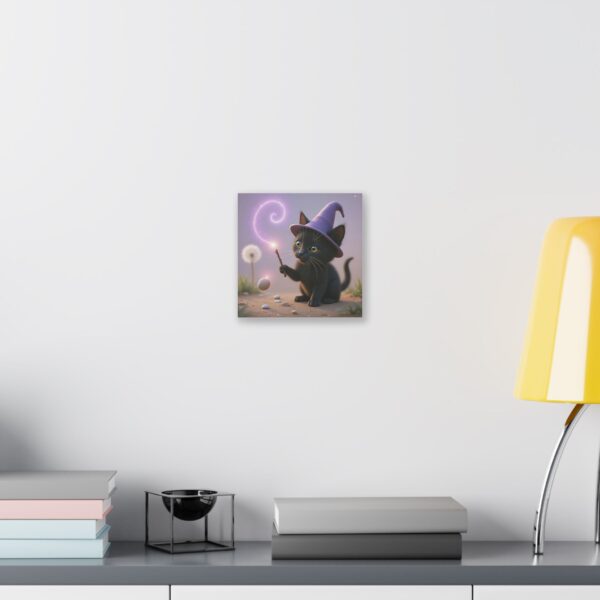 Magical Cat Canvas Art, Whimsical Home Decor, Cat Lover Gift, Cute Wall Art, Gift for Kids, Halloween Decor - Image 7