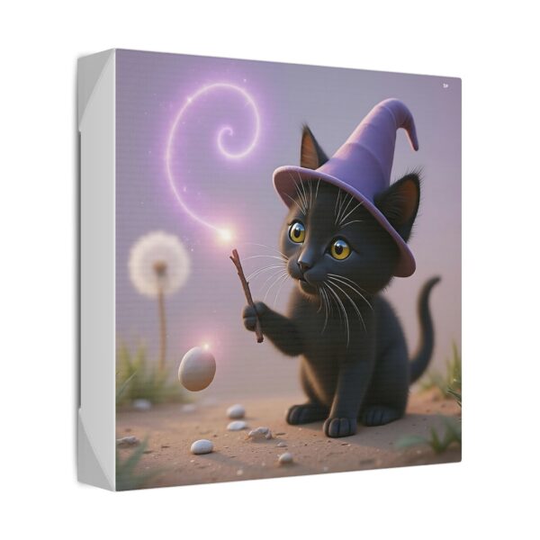Magical Cat Canvas Art, Whimsical Home Decor, Cat Lover Gift, Cute Wall Art, Gift for Kids, Halloween Decor - Image 6
