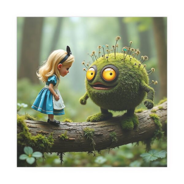 Alice in Wonderland Silk Poster, Whimsical Art Print, Home Decor, Nature Inspired Wall Art, Children's Room Decoration - Image 4