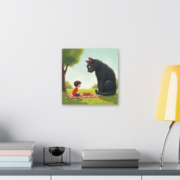 Whimsical Cat Canvas Art, Playful Wall Decor, Child and Pet Lovers Gift, Unique Home Accent, Fun Children’s Room Artwork - Image 7
