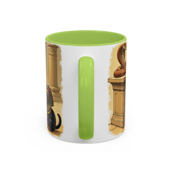 Ancient Egypt Cat Coffee Mug | Anubis and Snake Design | Black Accent Mugs for Cat Lovers, Gift for Holidays, Unique Kitchen Decor - Image 36