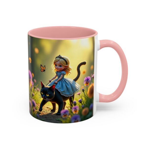 Charming Cat & Girl Coffee Mug, Floral Mug, Cat Lover Gift, Alice in Wonderland Theme, Unique Kitchen Decor, Cute Drinkware - Image 10