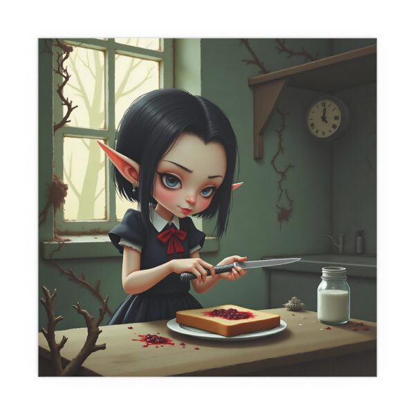 Dark Fantasy Art Silk Poster, Whimsical Wall Decor, Gothic Home Decor, Perfect for Halloween Gifts, Unique Interior Design - Image 4