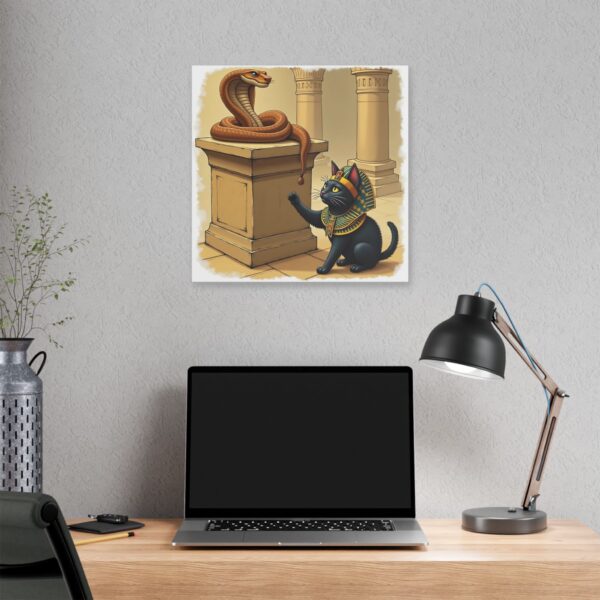 Egyptian Cat Canvas Art, Unique Wall Decor, Home Office Artwork, Gifts for Cat Lovers, Egyptian Themed Decor - Image 12