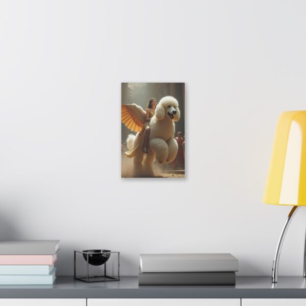 Whimsical Dog Art Canvas, Dog Lover Wall Decor, Quirky Home Decor, Gift for Pet Owners, Fantasy Dog Wall Art - Image 3