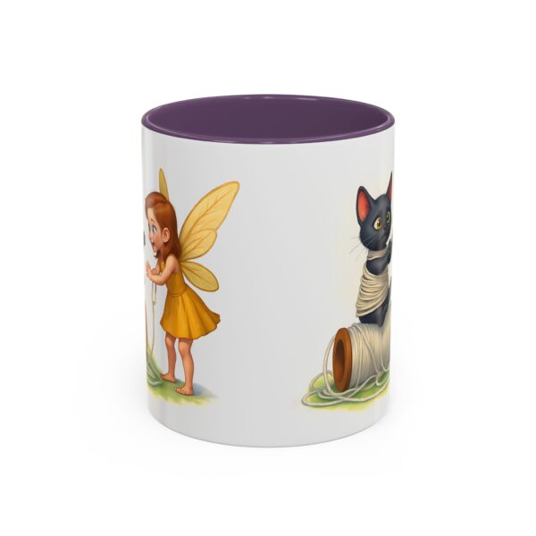 Whimsical Fairy and Cat Coffee Mug, Cute Cat Mug, Gift for Cat Lovers, Fairy Tale Mug, Fantasy Lover's Drinkware - Image 25