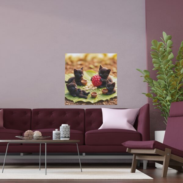 Adorable Cat Silk Poster - Indoor/Outdoor Art, Kawaii Decor for Cat Lovers, Pet Themed Gift, Cute Collectible - Image 6