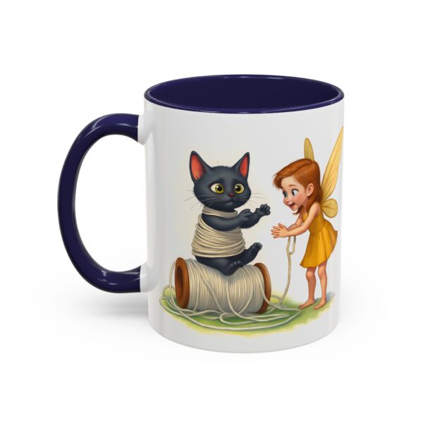 Whimsical Fairy and Cat Coffee Mug, Cute Cat Mug, Gift for Cat Lovers, Fairy Tale Mug, Fantasy Lover's Drinkware - Image 7