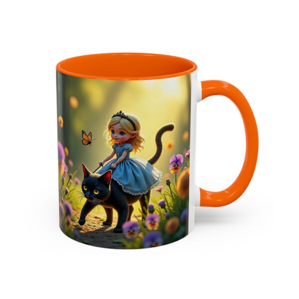Charming Cat & Girl Coffee Mug, Floral Mug, Cat Lover Gift, Alice in Wonderland Theme, Unique Kitchen Decor, Cute Drinkware - Image 22