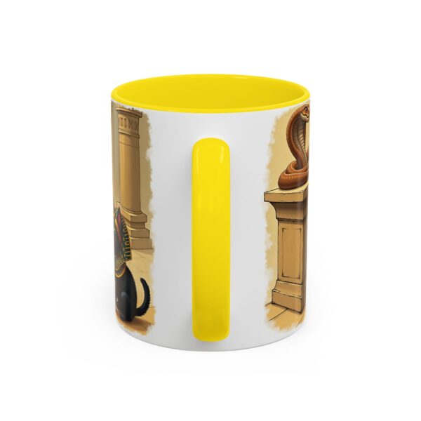 Ancient Egypt Cat Coffee Mug | Anubis and Snake Design | Black Accent Mugs for Cat Lovers, Gift for Holidays, Unique Kitchen Decor - Image 32