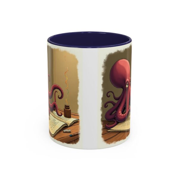 Whimsical Octopus Writing Mug | Artistic Coffee Mug, Gift for Writers, Ocean Lover's Mug, Unique Tea Cup, Fun Desk Accessory - Image 5