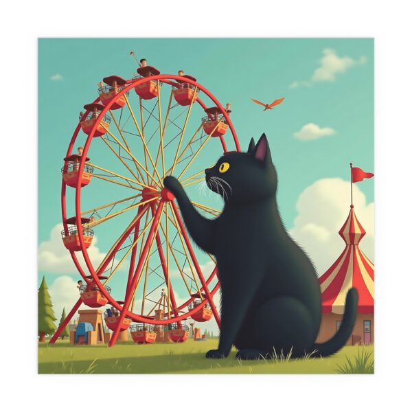 Charming Cat Festival Silk Poster, Whimsical Wall Art for Home Decor, Ideal for Cat Lovers, Gift for Animal Enthusiasts, Unique Home Accent - Image 4