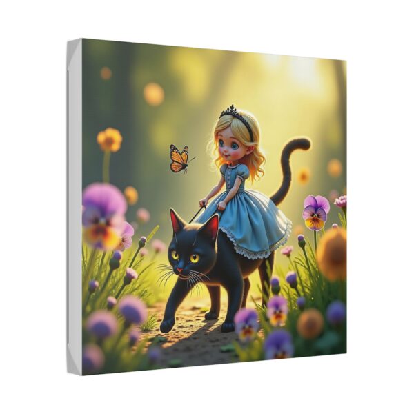 Whimsical Fairy Tale Canvas Art, Enchanting Wall Decor for Kids, Fantasy Nursery Artwork, Cute Home Decoration, Gift for Cat Lovers - Image 10