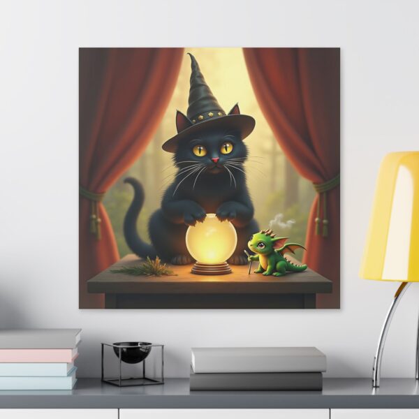 Magical Cat Canvas Art, Halloween Decor, Witchy Home Decor, Pet Lover Gift, Cozy Witch Aesthetic - Image 19