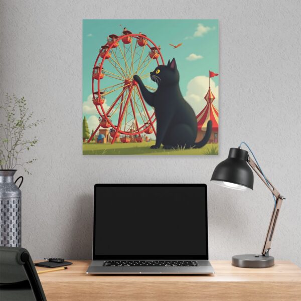 Playful Cat Carnival Canvas Wall Art, Fun Cat Decor, Vintage Circus Theme, Animal Lovers Gift, Whimsical Home Decoration - Image 16