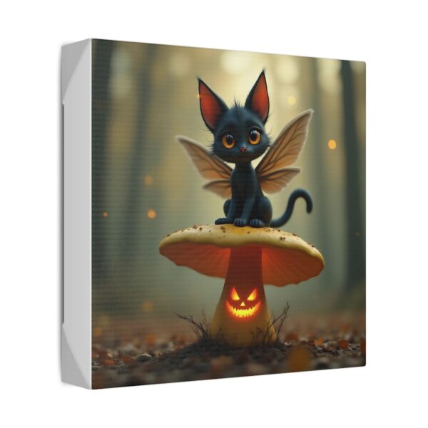 Whimsical Cat Canvas, Fairy Art Wall Decor, Cute Animal Artwork, Halloween Home Decor, Enchanted Forest Print - Image 6