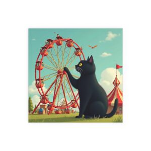 Charming Cat Festival Silk Poster, Whimsical Wall Art for Home Decor, Ideal for Cat Lovers, Gift for Animal Enthusiasts, Unique Home Accent