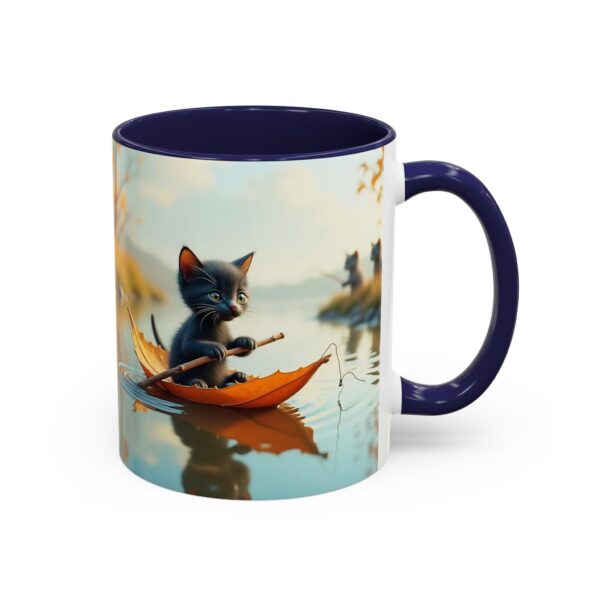 Whimsical Cat Coffee Mug - Black Accent, Perfect for Cat Lovers, Fall Decor, Cute Gift for Her, Cozy Mornings - Image 6