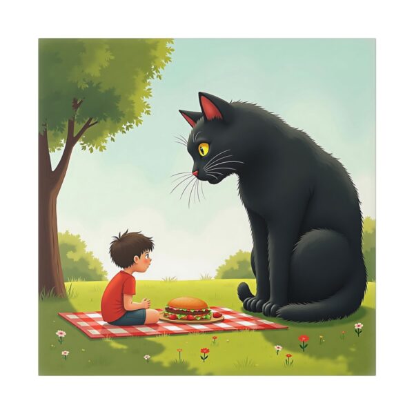 Whimsical Cat Canvas Art, Playful Wall Decor, Child and Pet Lovers Gift, Unique Home Accent, Fun Children’s Room Artwork - Image 13
